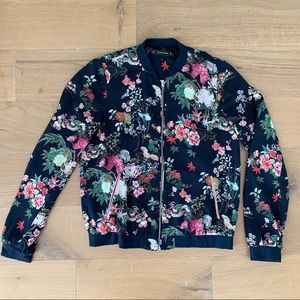 Zara floral bomber - size S